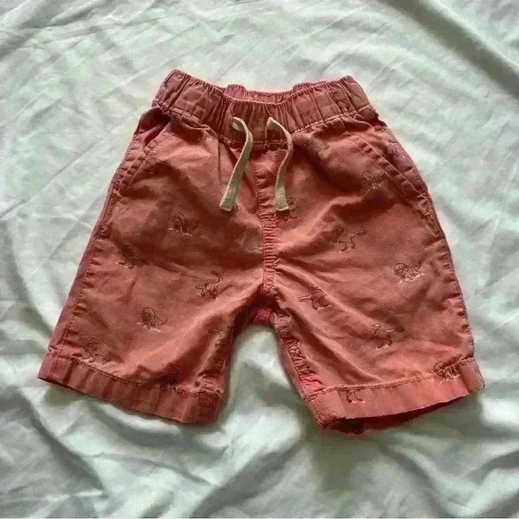 The Children's Place Elastic Band Drawstring Shorts Pink with Dinosaurs Size 4T - Picture 1 of 3